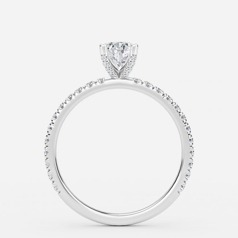 1 carat pear diamond ring gold band