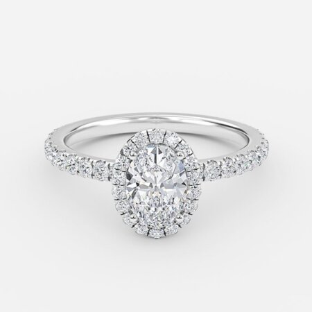 Lillian Oval Halo Engagement Ring