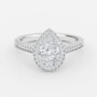3 carat pear diamond ring