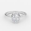 bezel set oval diamond ring
