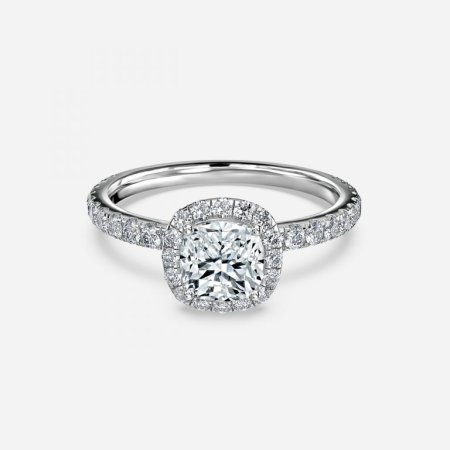 Lillian Cushion Halo Engagement Ring