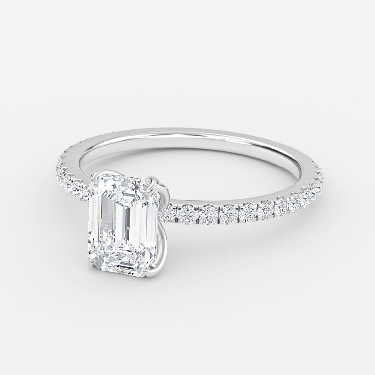 emerald and diamond band ring