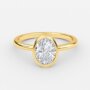 oval bezel engagement ring