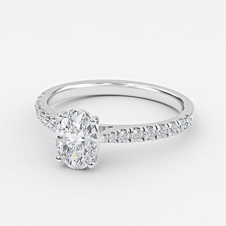 oval diamond ring with diamond band promise ring