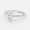 pear diamond engagement ring diamond band