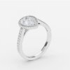 pear diamond halo lab grown rings