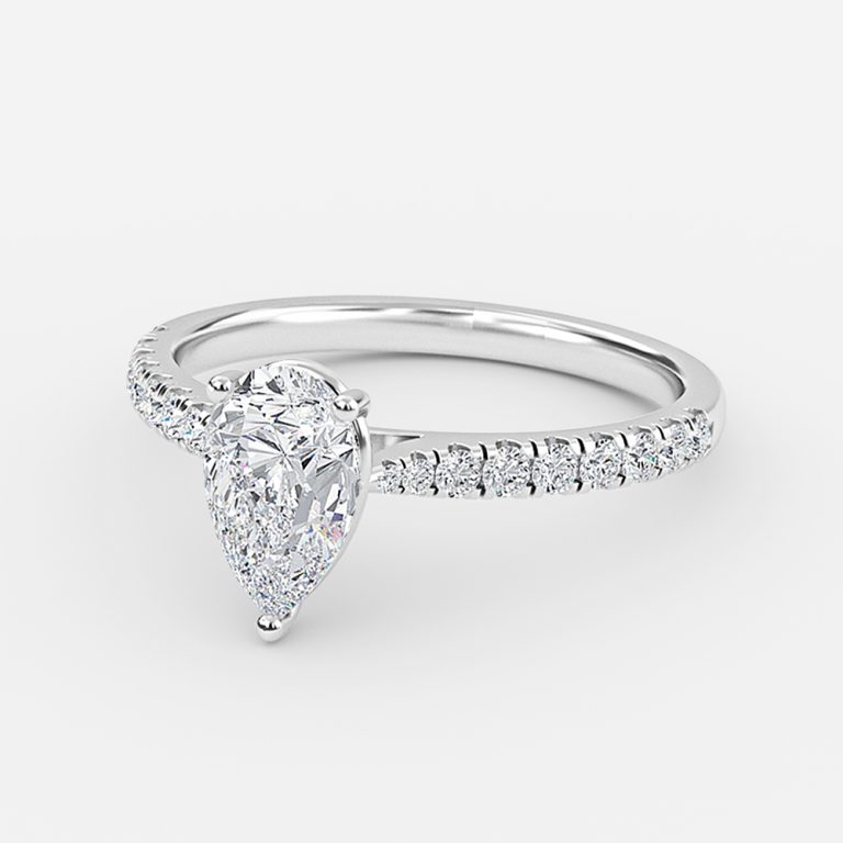 pear diamond wedding band