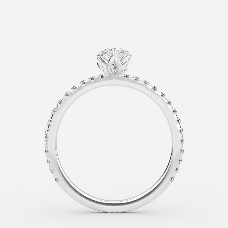 pear engagement ring and wedding band