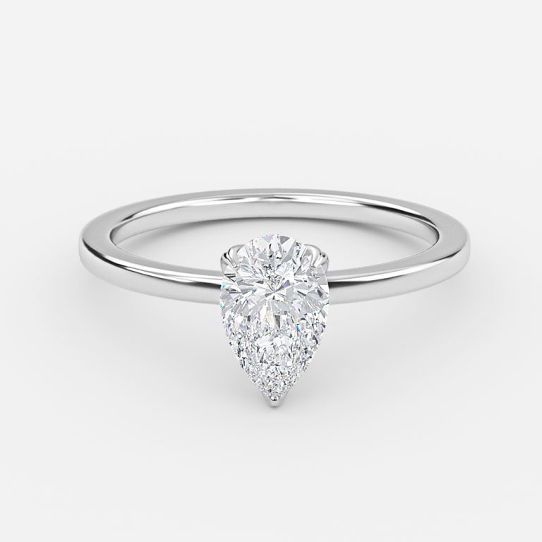 pear solitaire engagement ring