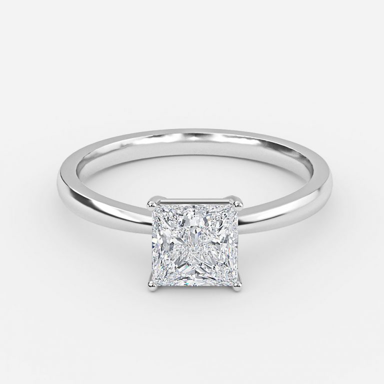 princess cut solitaire engagement rings