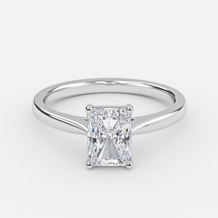 radiant cut diamond solitaire rings