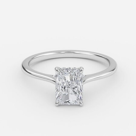 radiant hidden halo engagement ring