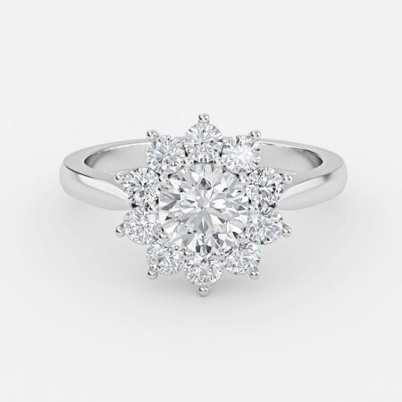 Rohini Round Cluster Engagement Ring