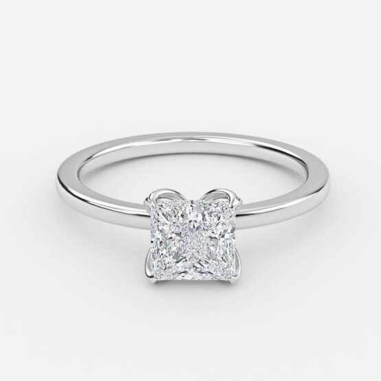 solitaire cut diamond ring