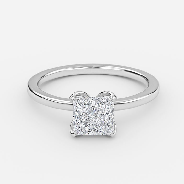 solitaire cut diamond ring