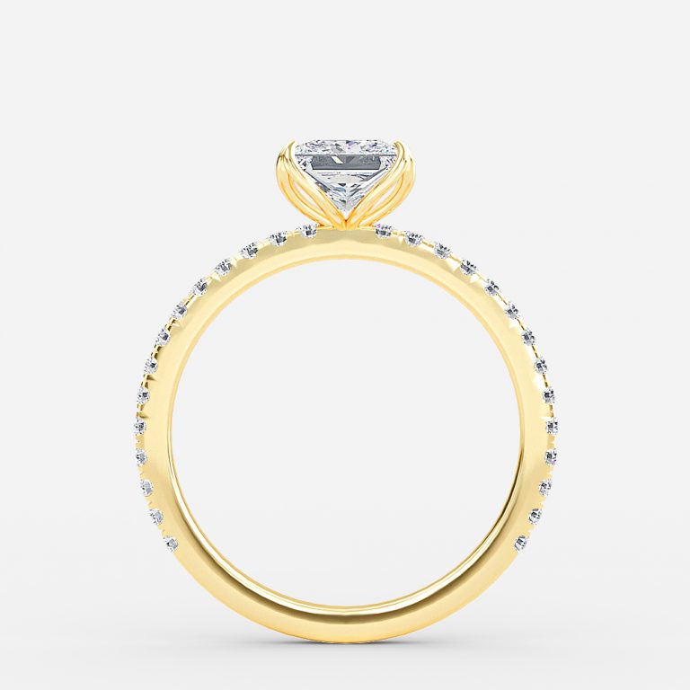 square cut diamond wedding bands