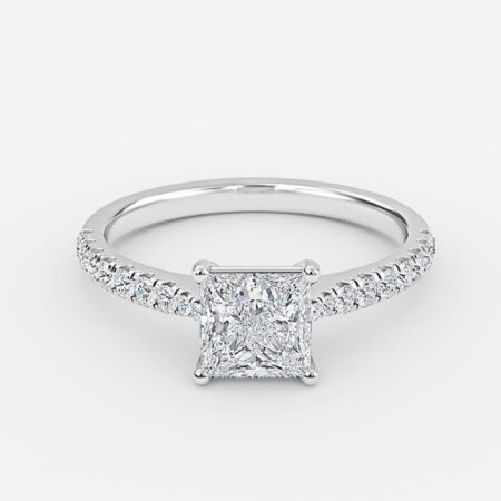 wedding band for princess cut ring 1ct
