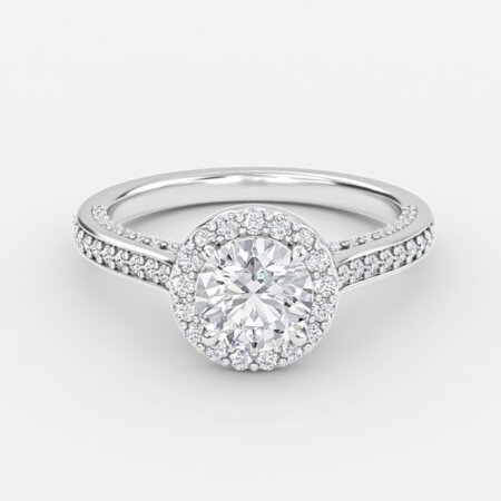 Ayana Round Halo Engagement Ring