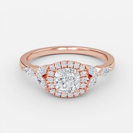 Francis Cushion Halo Engagement Ring