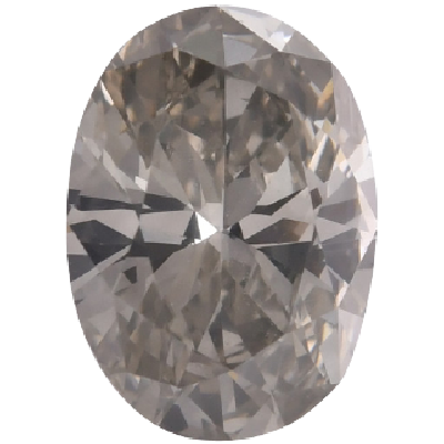 OVAL Cut 4.02 CARAT gray COLOR VS1 Clarity Lab Grown Diamond