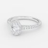 pear lab craeted hidden halo diamond engagement ring