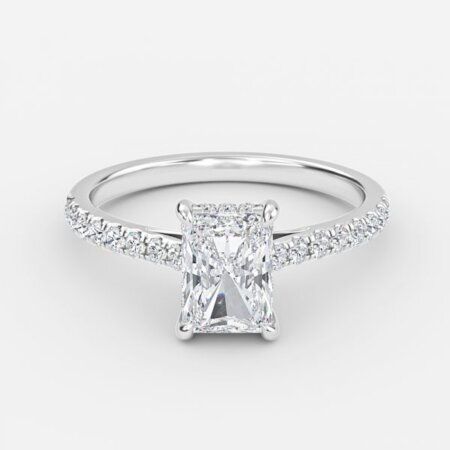Versailles Radiant Hidden Halo Engagement Ring