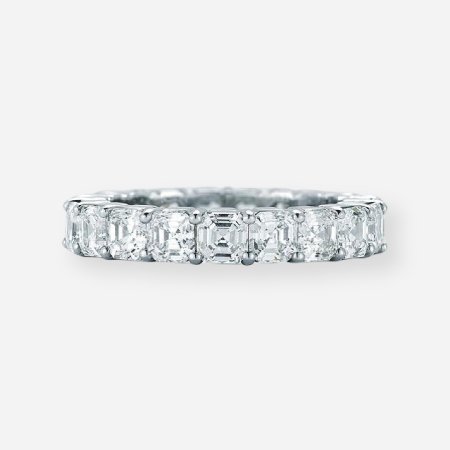 asscher cut diamond eternity band