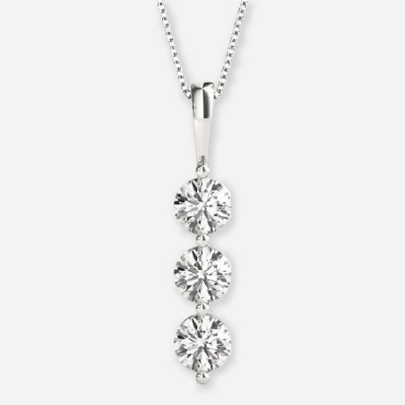 Lab Diamond Three Stone Pendant