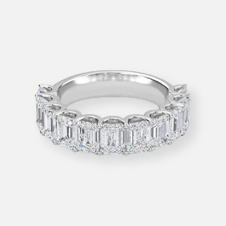 emerald cut eternity band