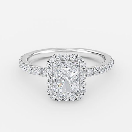 Lillian Radiant Halo Engagement Ring
