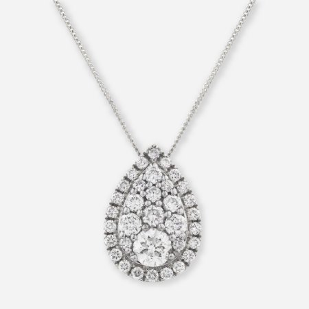 Pear Lab Diamond Cluster Pendant