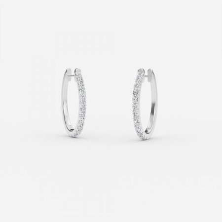 Round Diamond Hoop Earrings