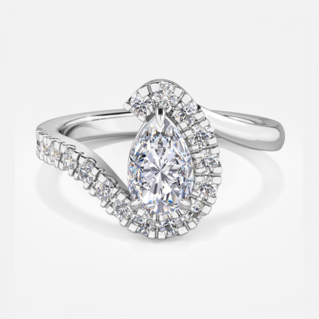 Neto Pear Halo Engagement Ring