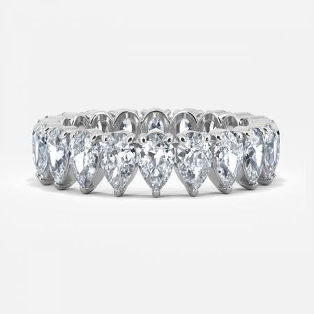 Bezel Pear Eternity Band