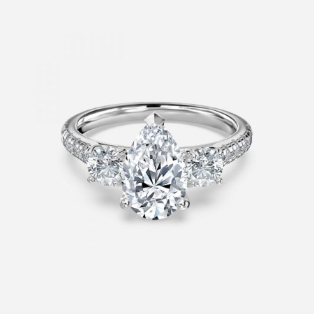 Talia Pear Three Stone Engagement Ring