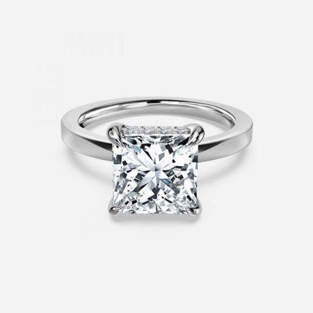 Chloe Princess Hidden Halo Engagement Ring