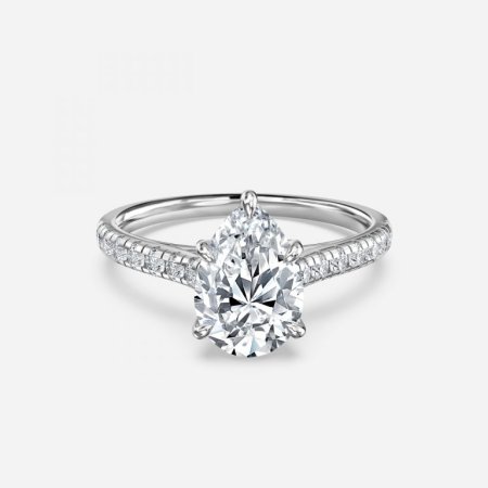 Ayla Pear Diamond Band Engagement Ring