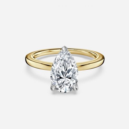 Vina Pear Hidden Halo Engagement Ring