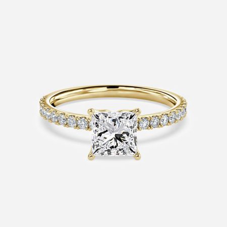 Lepidus Princess Hidden Halo Engagement Ring
