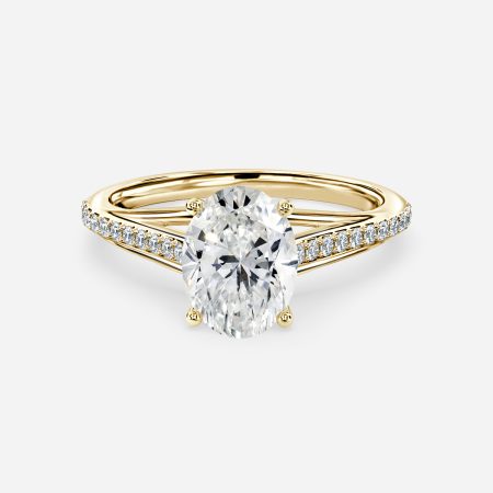 Heni Oval Diamond Band Engagement Ring