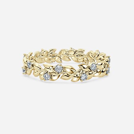 0.20ct Ivy Diamond Wedding Ring In 14K Yellow Gold (US Size: 8.25)